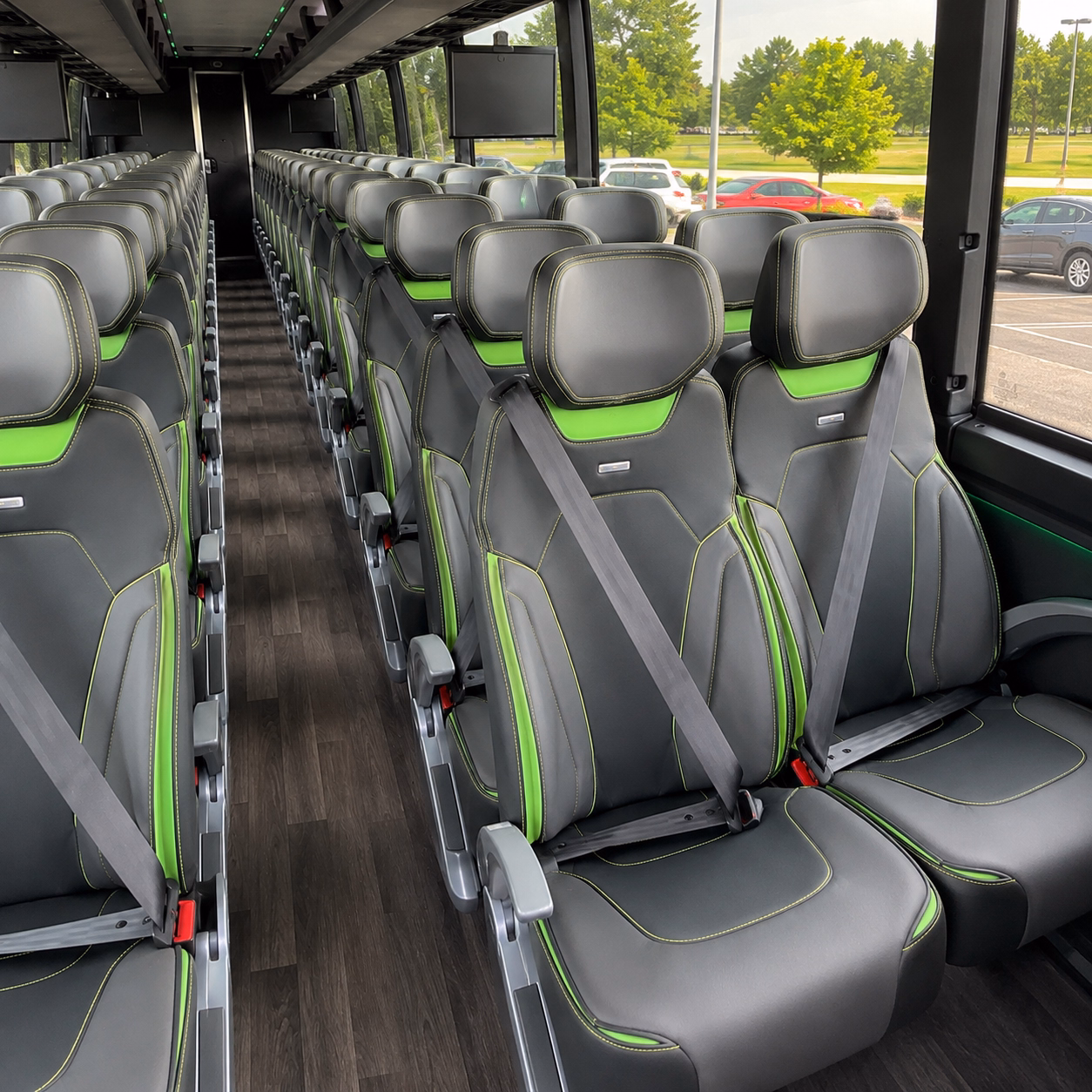 erie airport transportation onboard seating