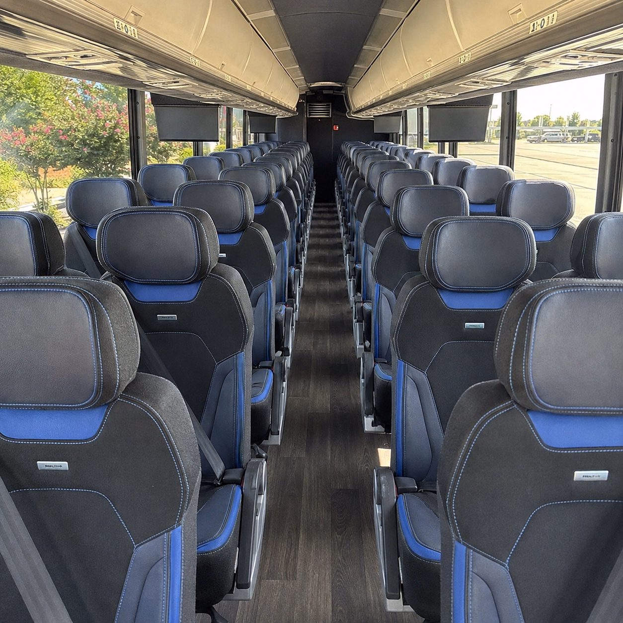 erie charter bus rental inside